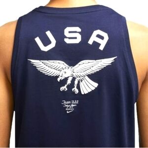 NWT Nike Team USA Tank Top with Eagle Graphic in Navy Blue, Womens Size Large